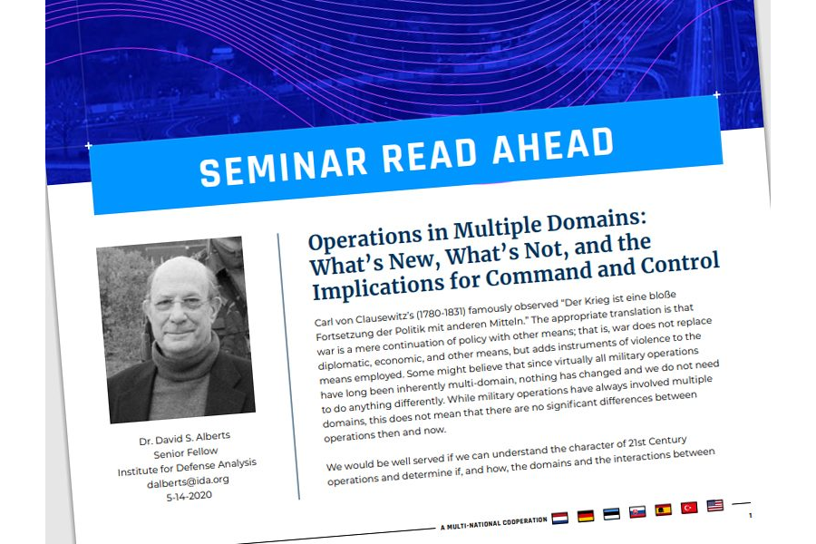 Seminar 2020 Read-Ahead | Dr. Alberts - Operations in Multiple Domains