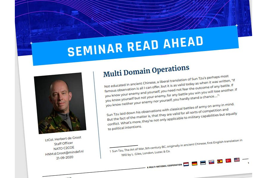 Seminar 2020 Read-Ahead | Lt Col Herbert de Groot – Multi-Domain Operations